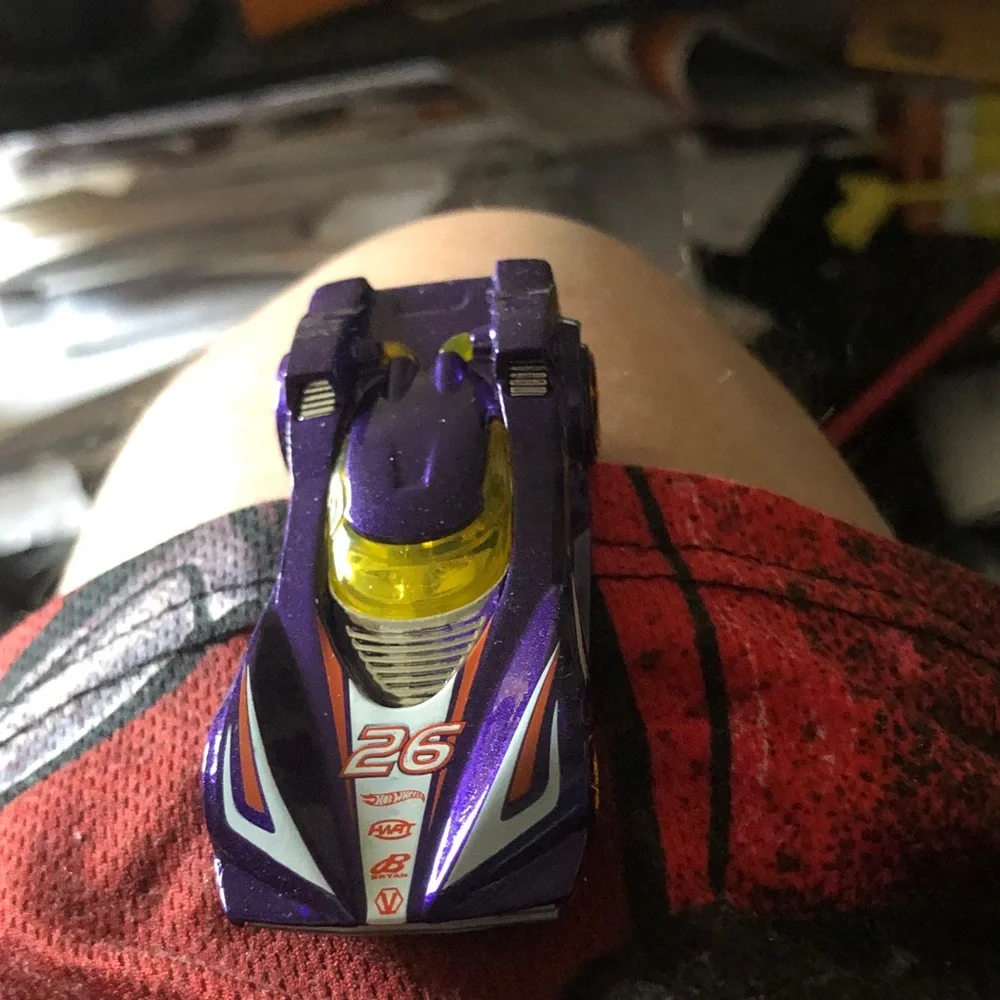 Purple Number 26 Racing Toy Car with Yellow Windshield